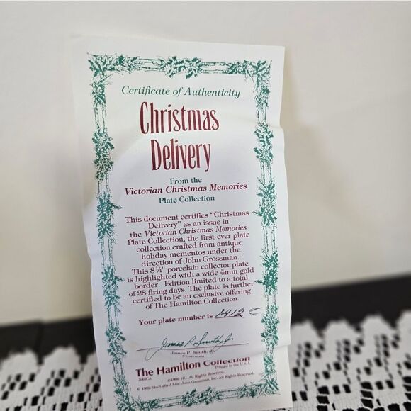 John Gossman Vintage porcelain plate: " Christmas Delivery " Pre-owned - Picture 4 of 5